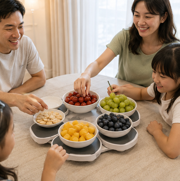 Expandable Lazy Susan Turntable – Adjustable Rectangular Dining Table Organizer for Easy Serving, Kitchen Storage and Family Meals