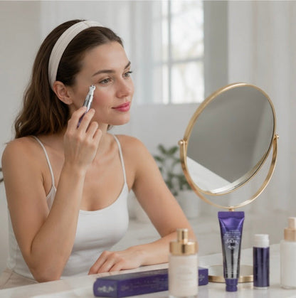 Anti Wrinkle Eye Cream Roller - Hyaluronic Acid Eye Treatment for Dark Circles, Puffiness Reduction and Anti Aging Care