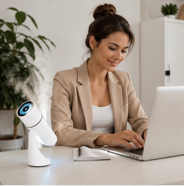 Wireless USB Air Humidifier - Rechargeable Aromatherapy Diffuser with Ultrasonic Cool Mist for Bedrooms, Offices and Relaxation