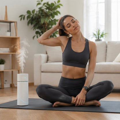 Wireless USB Air Humidifier - Rechargeable Aromatherapy Diffuser with Ultrasonic Cool Mist for Bedrooms, Offices and Relaxation