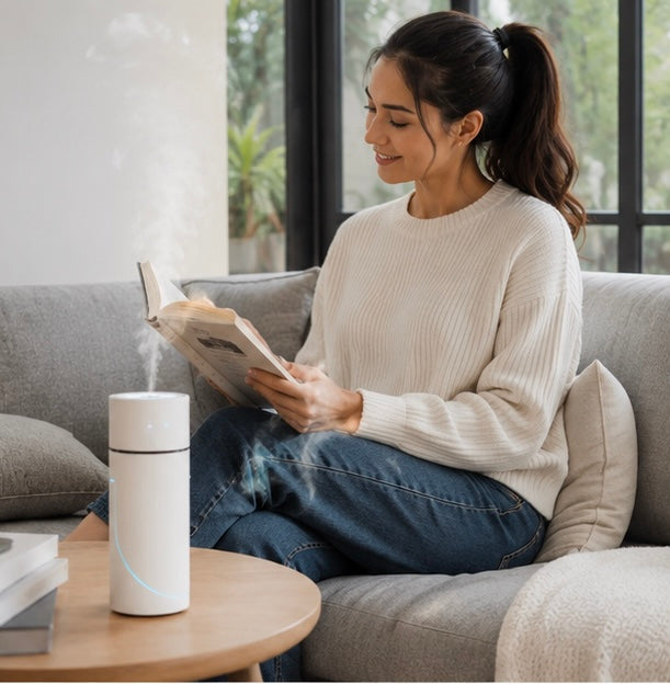 Wireless USB Air Humidifier - Rechargeable Aromatherapy Diffuser with Ultrasonic Cool Mist for Bedrooms, Offices and Relaxation