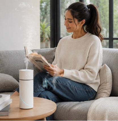 Wireless USB Air Humidifier - Rechargeable Aromatherapy Diffuser with Ultrasonic Cool Mist for Bedrooms, Offices and Relaxation
