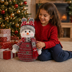Fabric Snowman Christmas Decoration – Festive Plush Holiday Ornament for Christmas Trees, Windows, Tabletops and Cozy Seasonal Home Decorations