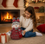 Fabric Snowman Christmas Decoration – Festive Plush Holiday Ornament for Christmas Trees, Windows, Tabletops and Cozy Seasonal Home Decorations