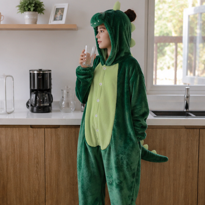 Capybara Flannel Onesie Costume-Cozy Hooded Sleepwear Jumpsuit for Kids Parties Cosplay and Comfortable Lounging