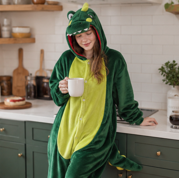 Capybara Flannel Onesie Costume-Cozy Hooded Sleepwear Jumpsuit for Kids Parties Cosplay and Comfortable Lounging