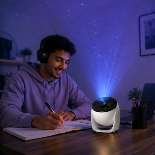 Galaxy Projector Night Light - Rotating Starry Sky Planetarium Lamp for Bedrooms, Parties and Romantic Decor
