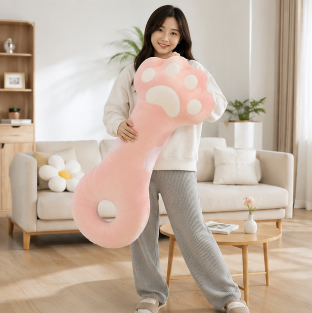 Giant Cat Paw Plush Pillow - Soft Decorative Cushion for Bedrooms, Gifts and Cozy Relaxation