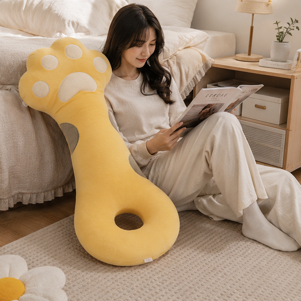 Giant Cat Paw Plush Pillow - Soft Decorative Cushion for Bedrooms, Gifts and Cozy Relaxation