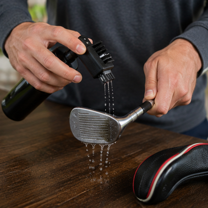 Golf Club Cleaner Brush - Leakproof Water Reservoir Groove Cleaning Tool for Golf Clubs, Irons and Precision Performance Maintenance
