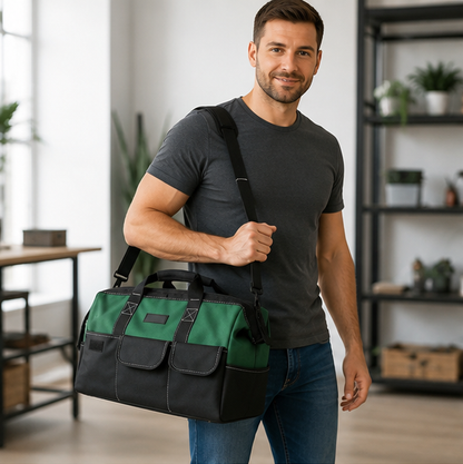 Heavy Duty Tool Bag-Large Capacity Wear Resistant Organizer for Portable Storage and Easy Tool Management