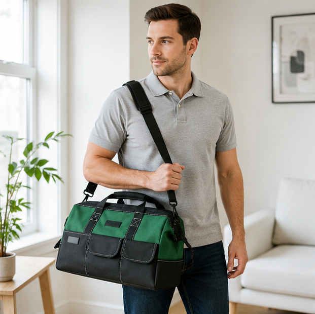 Heavy Duty Tool Bag-Large Capacity Wear Resistant Organizer for Portable Storage and Easy Tool Management