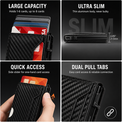 VaultGuard™ Leather RFID Pop-Up Wallet