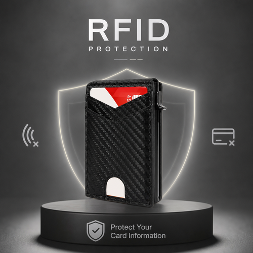 VaultGuard™ Leather RFID Pop-Up Wallet