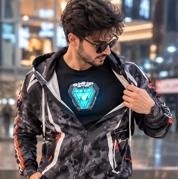Arc Reactor Chest Light - Wearable Marvel Avengers Iron Man MK50 LED Collectible Cosplay Display Gift for Fans and Kids