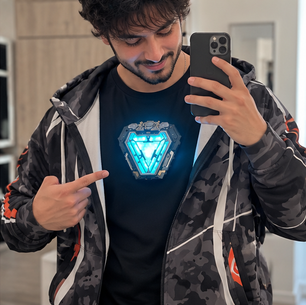 Arc Reactor Chest Light - Wearable Marvel Avengers Iron Man MK50 LED Collectible Cosplay Display Gift for Fans and Kids