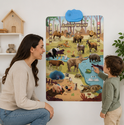 Interactive Alphabet Wall Chart - Electronic ABC Learning Poster for Toddlers Ages 2-5, Educational Play and Early Development