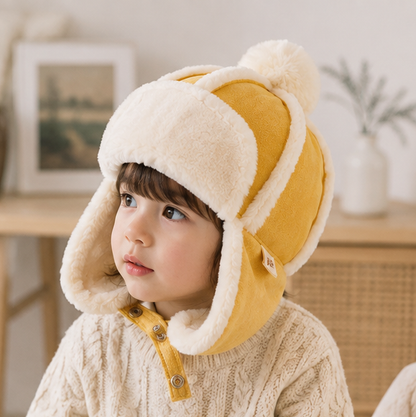 Kids Winter Bomber Hat – Plush Ear Protection Trapper Cap for Babies and Toddlers with Warm Outdoor Comfort