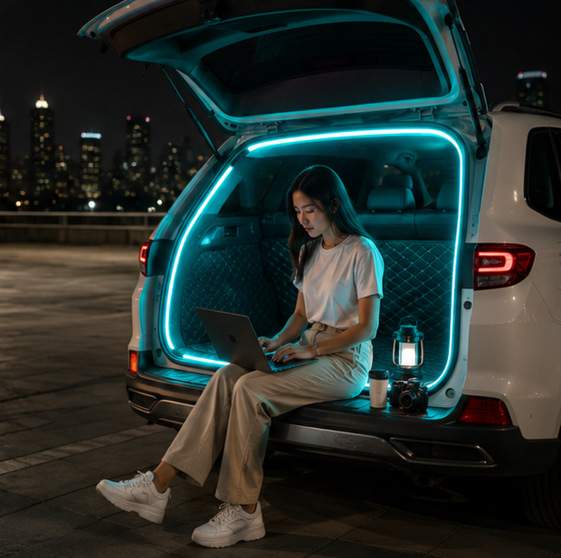 LED Car Trunk Light Strip - Automatic Sensor Tailgate Lighting for Interior Decoration, Enhanced Visibility and Stylish Ambience