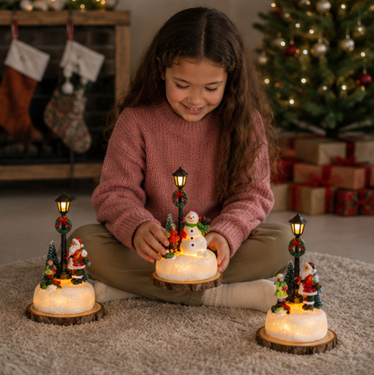LED Christmas Country Statue – Cute Lighted Holiday Table Ornament for Festive Home Decor, Mantels, Shelves and Memorable Christmas Gift Giving