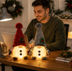 LED Christmas Gnome Plush – Light Up Knitted Elf Decoration for Cozy Holiday Home Displays and Gifts