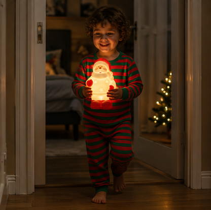 LED Christmas Night Light – Cute Santa and Snowman Bedside Lamp for Kids Bedrooms and Holiday Home Decor