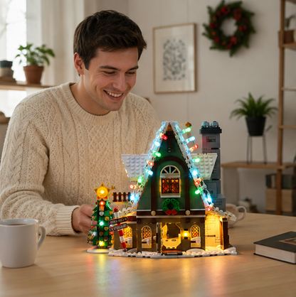 LED Light Kit for LEGO Gingerbread House – Decorative Christmas Lighting Upgrade Compatible with Building Block Display Models