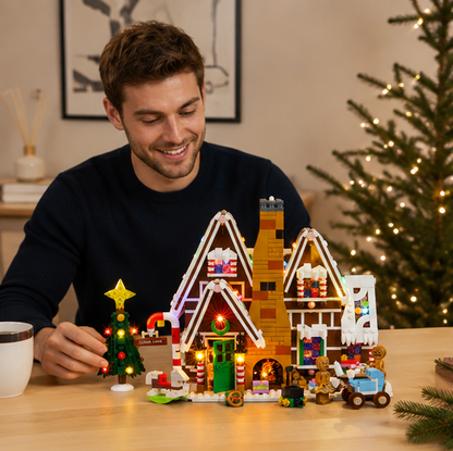 LED Light Kit for LEGO Gingerbread House – Decorative Christmas Lighting Upgrade Compatible with Building Block Display Models