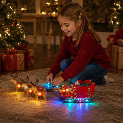 LED Light Kit for LEGO Santa's Sleigh – Decorative Lighting Upgrade for Christmas Building Block Display Models