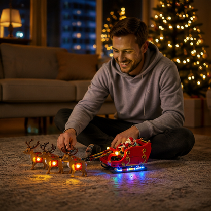 LED Light Kit for LEGO Santa's Sleigh – Decorative Lighting Upgrade for Christmas Building Block Display Models