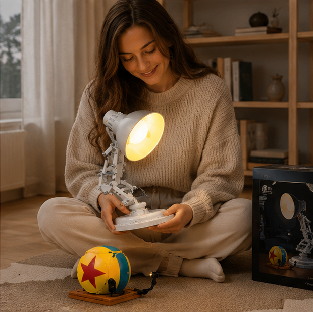 LED Light Kit for Pixar Luxo Jr Model-Decorative Lighting Upgrade Compatible with Building Block Displays