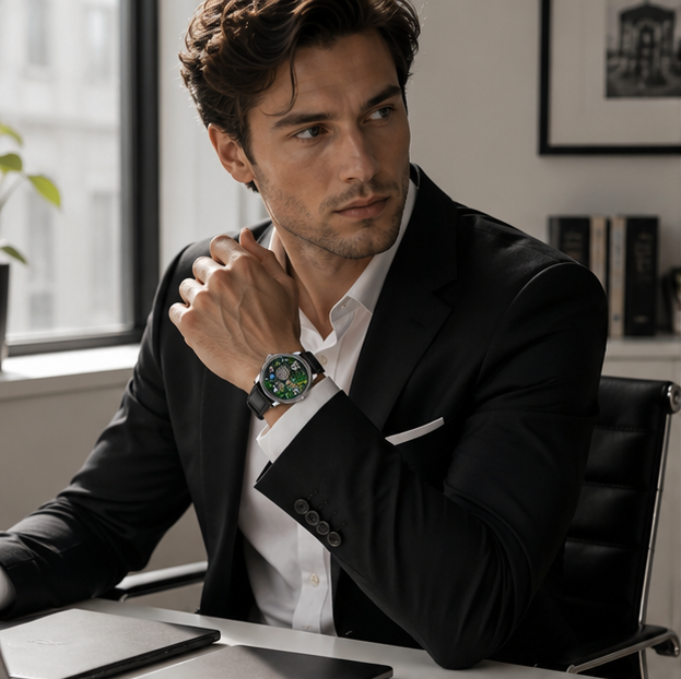 Luxury Waterproof Mechanical Wristwatch - Stainless Steel Mens Watch with Automatic Movement and Premium Designer Style