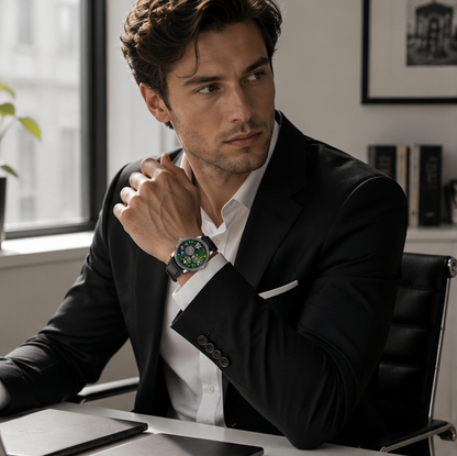 Luxury Waterproof Mechanical Wristwatch - Stainless Steel Mens Watch with Automatic Movement and Premium Designer Style