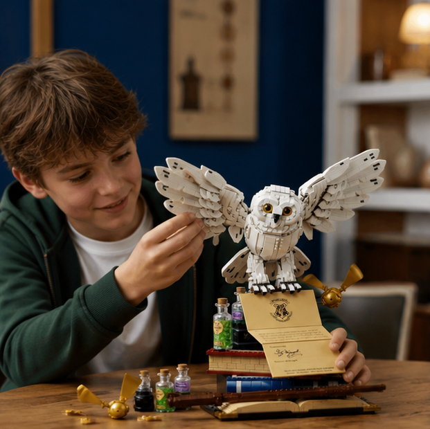 Magic Owl Building Block Set – Miniature Assembly Model Toy for Creative Display, Kids Educational Play and Collector Gifts