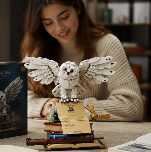 Magic Owl Building Block Set – Miniature Assembly Model Toy for Creative Display, Kids Educational Play and Collector Gifts