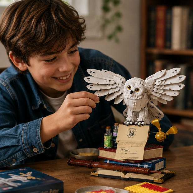 Magic Owl Building Block Set – Miniature Assembly Model Toy for Creative Display, Kids Educational Play and Collector Gifts