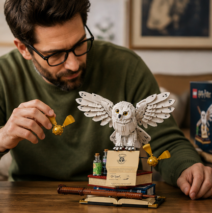 Magic Owl Building Block Set – Miniature Assembly Model Toy for Creative Display, Kids Educational Play and Collector Gifts