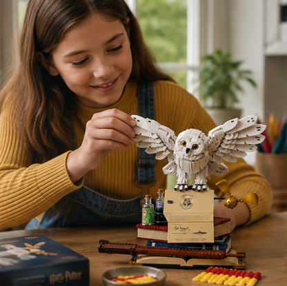 Magic Owl Building Block Set – Miniature Assembly Model Toy for Creative Display, Kids Educational Play and Collector Gifts