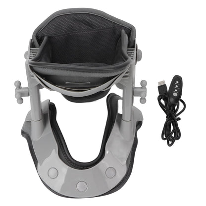 Heated Cervical Traction Collar – Adjustable Neck Stretch Device with Hot Compression for Spine Support and Pain Relief