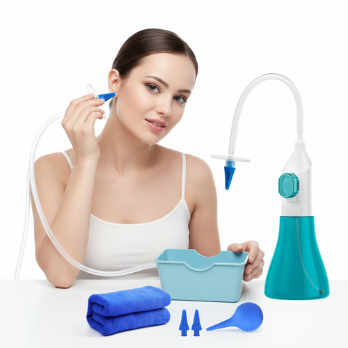Ear Wax Removal Kit – Manual Ear Irrigation Cleaning System for Safe Effective Ear Care for Adults and Children