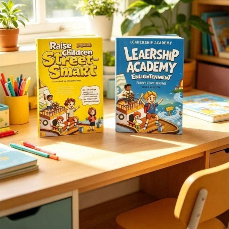 Children’s Street-Smart and Leadership Book Set – Two English Educational Comic Books for Parent-Child Reading, Life Skills and Early Learning