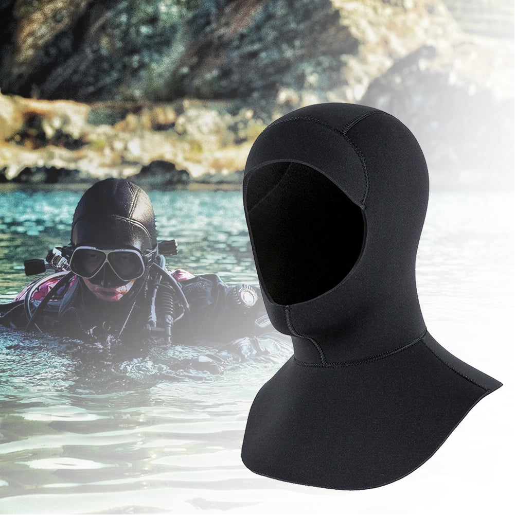 Neoprene Diving Hood – 3mm/5mm Stretchy Thermal Wetsuit Cap for Men and Women, Cold Water Scuba Diving, Swimming, Snorkeling and Surfing