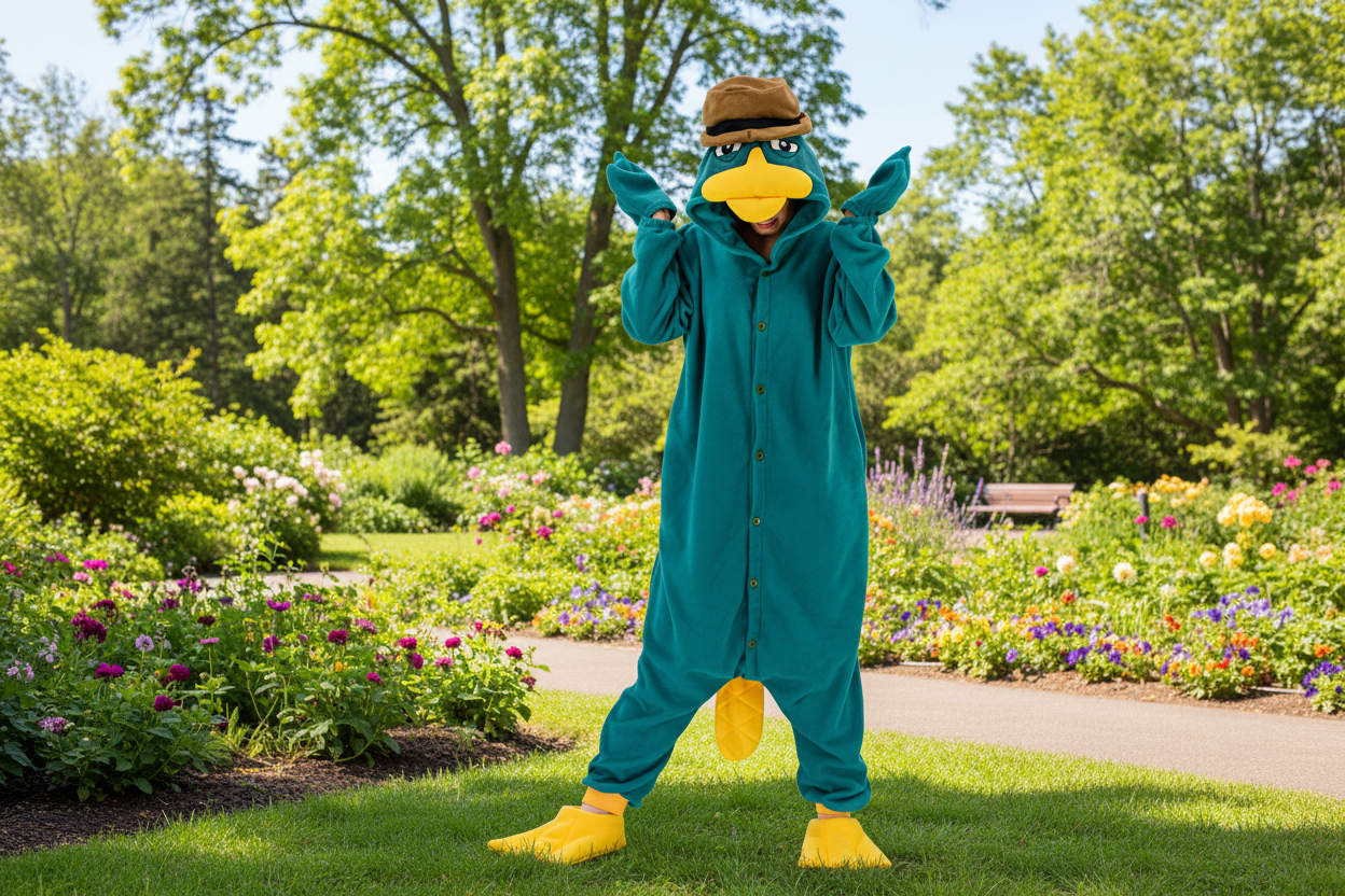 Animal Kigurumi Duck Onesie – Cute Cartoon Pajama Costume for Adults and Kids, Cozy Halloween Cosplay, Parties, Sleepovers and Fun Homewear