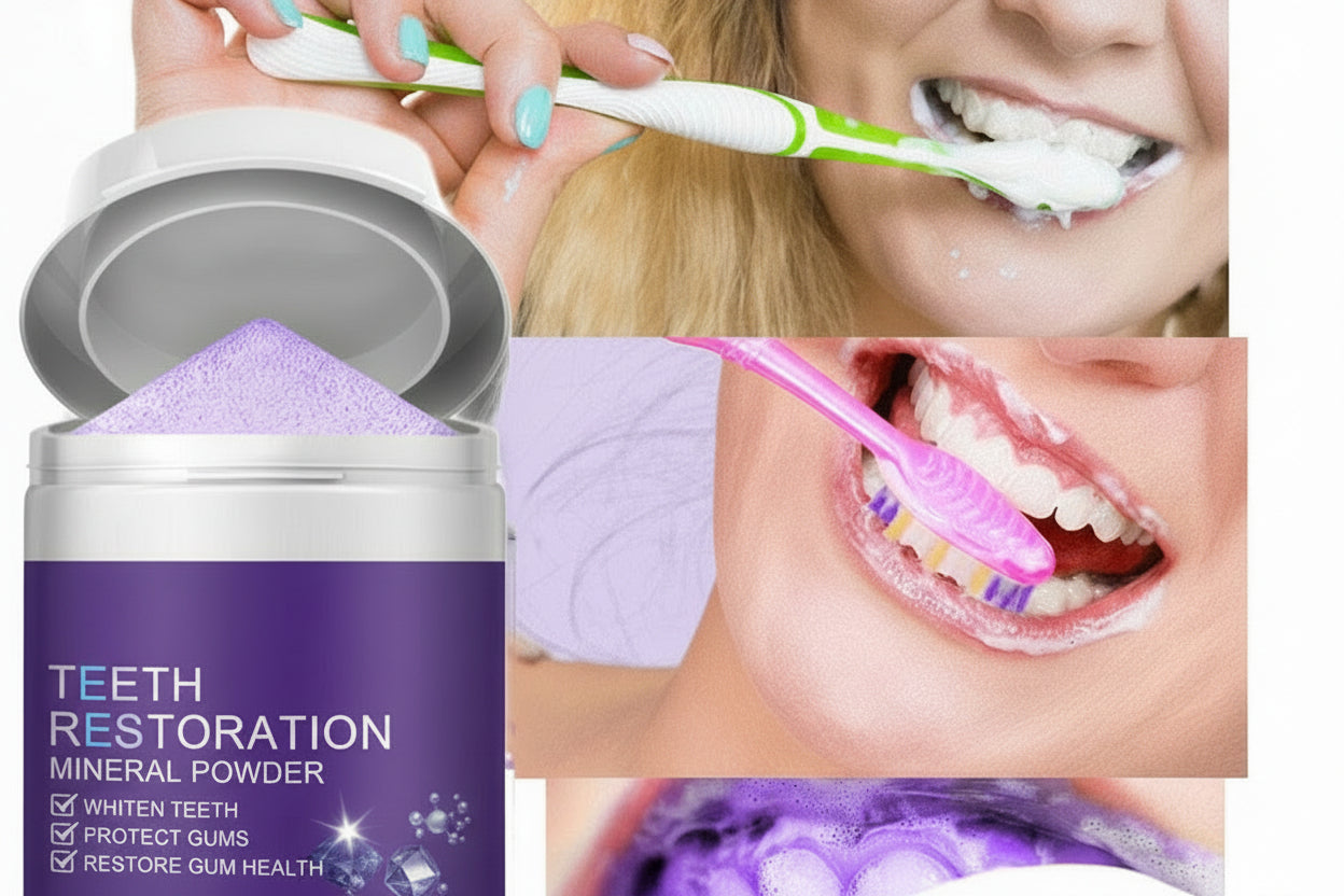 Teeth Restoration Mineral Powder – Advanced Tooth Repair Powder for Enamel Care, Whitening and Stronger Healthy Looking Teeth.