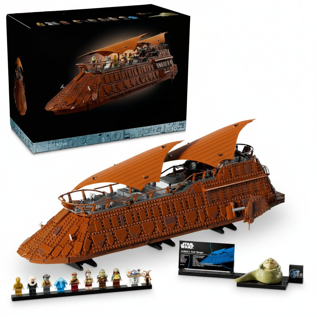 Jabba Sail Barge Building Block Set - Classic Sailboat Construction Model for Collectors and Display Enthusiasts