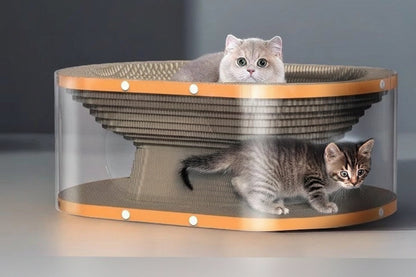 Double Layer Cat Scratching Board – 2-in-1 Cat Bed and Climbing Nest with Durable Scratch Surface for Indoor Pet Play and Rest