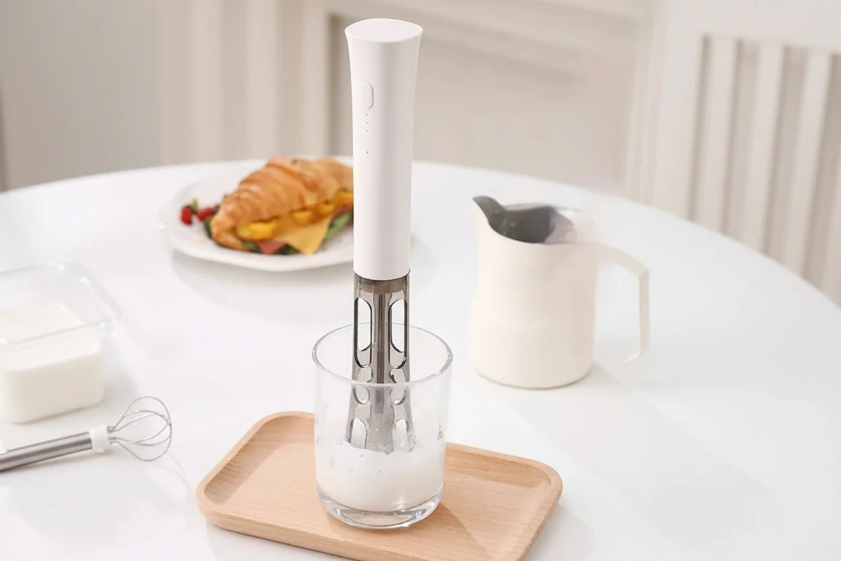 Wireless Milk Frother – Rechargeable 3 Speed Electric Whisk for Coffee, Matcha, Baking and Cream Frothing
