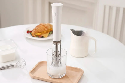 Wireless Milk Frother – Rechargeable 3 Speed Electric Whisk for Coffee, Matcha, Baking and Cream Frothing