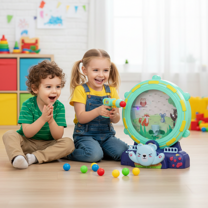 Interactive Catch Ball Machine – Cartoon Animal Toy for Toddlers with Indoor Play, Early Learning Activities and Hand-Eye Coordination