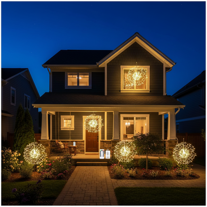 Dandelion Firework LED Lights – Remote Controlled Starburst Fairy Lights for Christmas, Weddings and Outdoor Decor